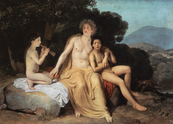 Apollo, Hyacinth and Cyparissus singing and playing de Alexander Andrejewitsch Iwanow