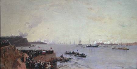 Arrival of Emperor Alexander III (1845-94) at Sevastopol de Alexander Karlovich Beggrow