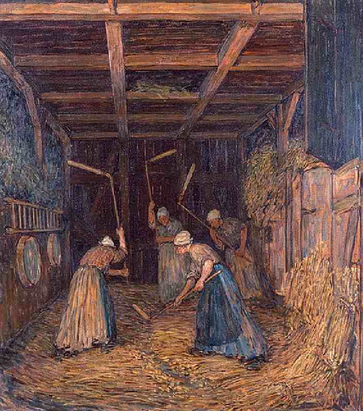 Drescherinnen in the threshing floor de Alexander Gerbig