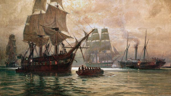 Österreichische Schiffe bei der Belagerung von Venedig de Alexander Kirchner