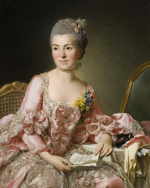 Portrait of Marie-Suzanne Giroust, Madame Roslin (1734-1772) de Alexander Roslin