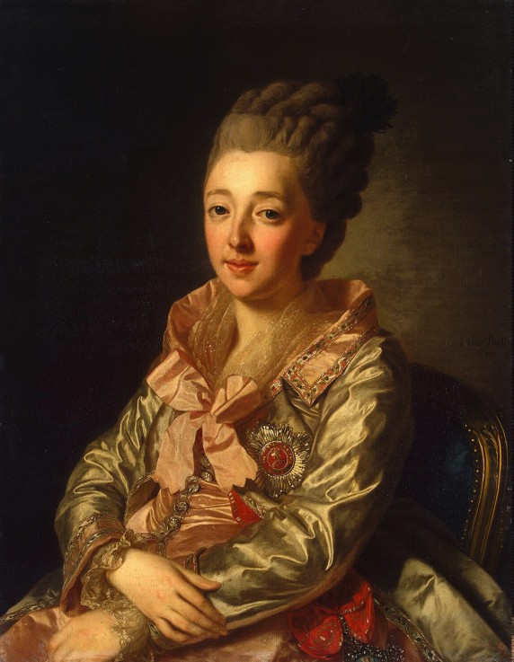 Portrait of Grand Duchess Natalia Alexeyevna of Russia (1755-1776), Princess Wilhelmina Louisa of He de Alexander Roslin