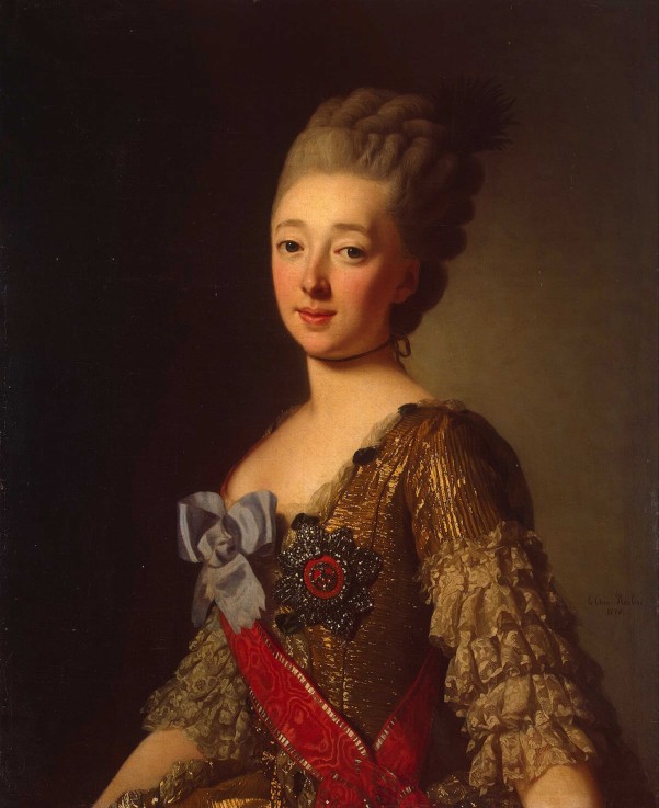 Portrait of Grand Duchess Natalia Alexeyevna of Russia (1755-1776), Princess Wilhelmina Louisa of He de Alexander Roslin