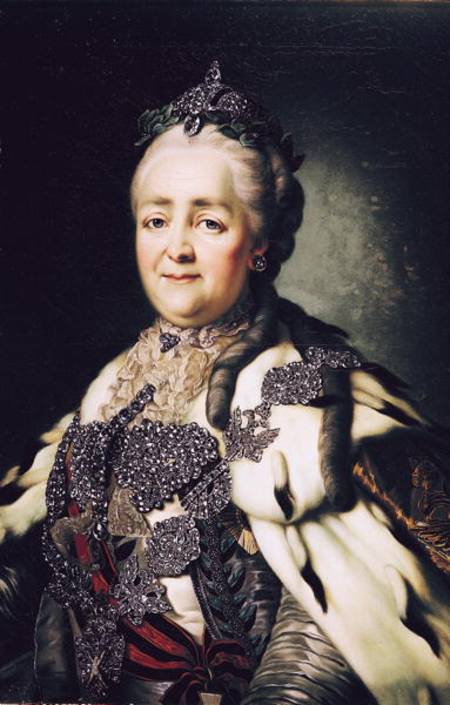 Portrait of Catherine II (1729-96) of Russia de Alexander Roslin