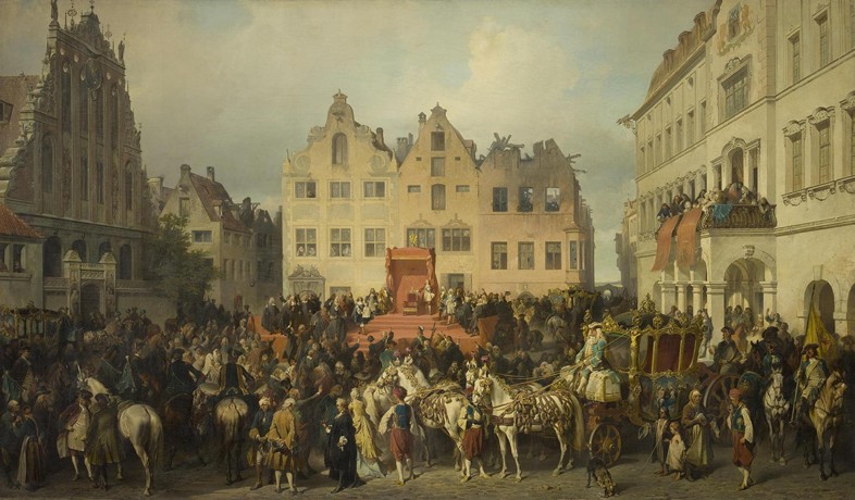 Riga swearing allegiance to Peter the Great, 1710 de Alexander von Kotzebue