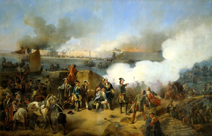 Taking of the Swedish Nöteburg Fortress by Russian Troops on October 11, 1702 de Alexander von Kotzebue