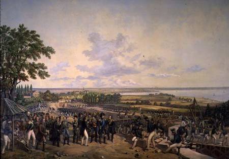King Carl XIV Johan (1763-1844) of Sweden Visiting the Canal Locks at Berg in 1819 de Alexander Wetterling
