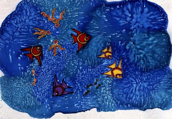 Fish, 1999 (painted silk)  de Alexandra  Cowan