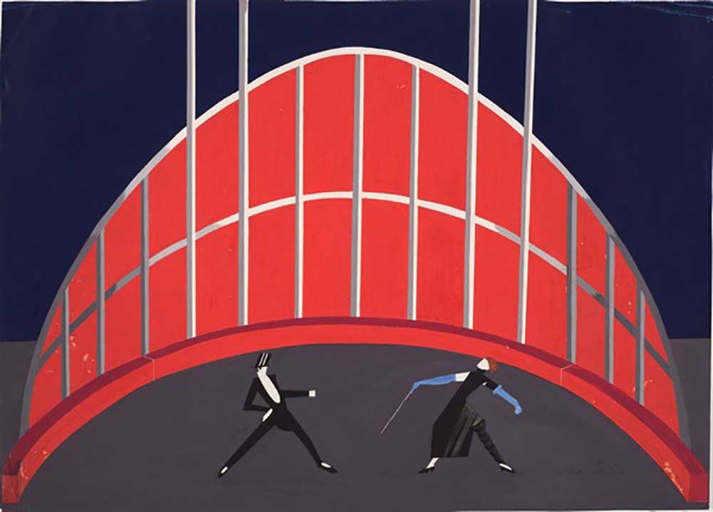 Scene design for the ballet "Le Cirque" by Elsa Krüger de Alexandra Exter
