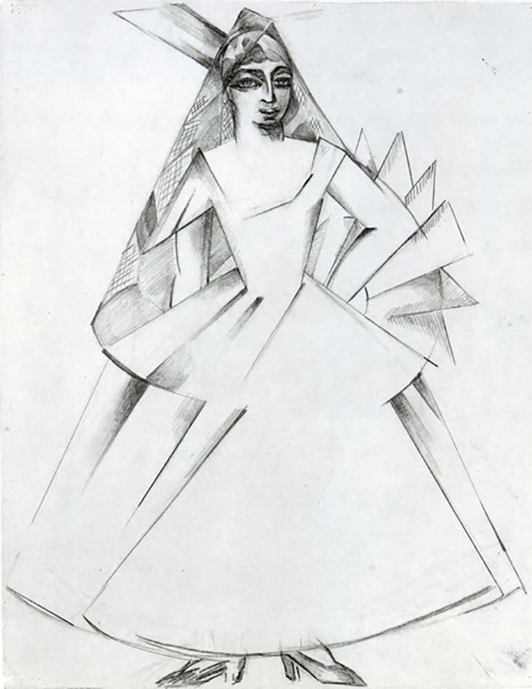 Woman, costume design, 1921 de Alexandra Exter