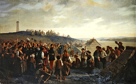 Napoleon III visiting the slate quarries of Angers de Alexandre Antigna