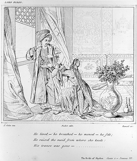 Scene from The Bride of Abydos by Lord Byron de Alexandre Colin