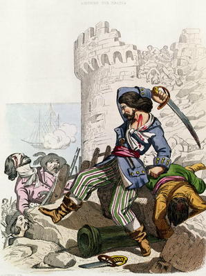 The Chevalier de Gramont, from 'Histoire des Pirates' by P. Christian, engraved by A. Catel, 1852 (c de Alexandre Debelle