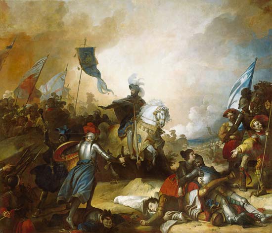 The Battle of Marignan, 14th September 1515 de Alexandre Evariste Fragonard