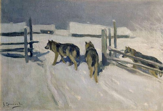 Wolfs, Winter Night, c.1910 de Alexei Steipanovitch Stepanov