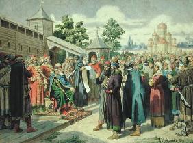 Reading of the Code in the Presence of Grand Duke Jaroslav of Novgorod