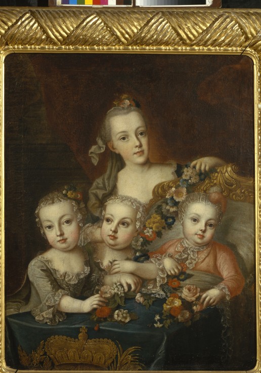 Portrait of Children of Empress Maria Theresia of Austria (1717-1780) de Alexej Petrowitsch Antropow