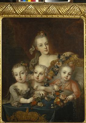 Portrait of Children of Empress Maria Theresia of Austria (1717-1780)