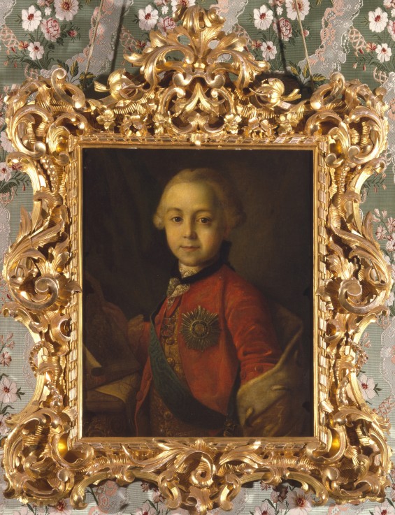Portrait of Grand Duke Pavel Petrovich (1754-1801) as child de Alexej Petrowitsch Antropow