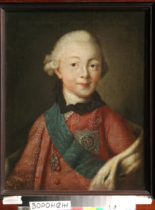 Portrait of Grand Duke Pavel Petrovich (1754-1801) de Alexej Petrowitsch Antropow