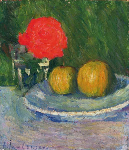 Apples and a Rose de Alexej von Jawlensky