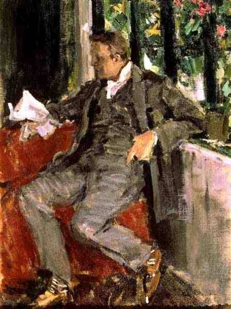 Portrait of Feodor Ivanovich Chaliapin (1873-1938) de Alexejew. Konstantin Korovin