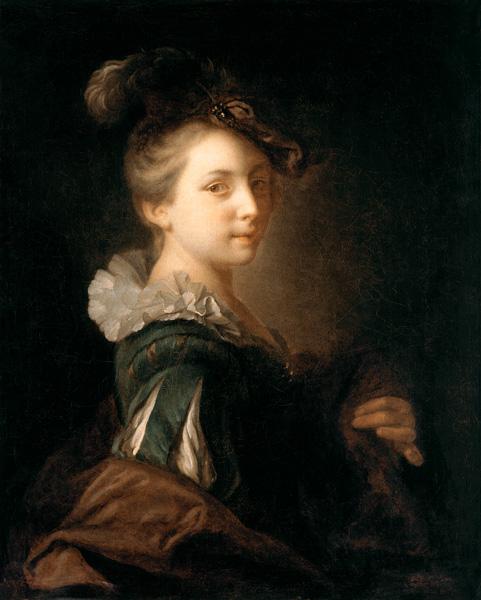 Young woman in a theatre outfit