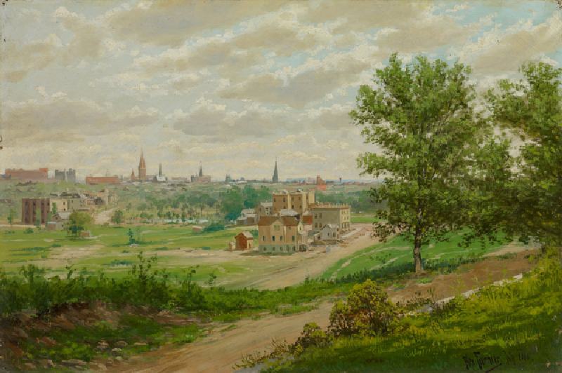 Lowry Hill, Minneapolis, 1888 (oil on canvas) de Alexis Jean Fournier