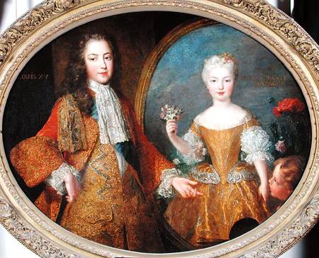 Louis XV (170-74) and the Infanta of Spain de Alexis Simon Belle