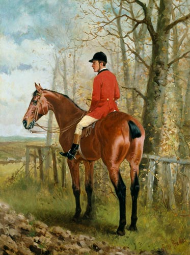 Huntsman in Wooded Landscape de Alfred de Prades