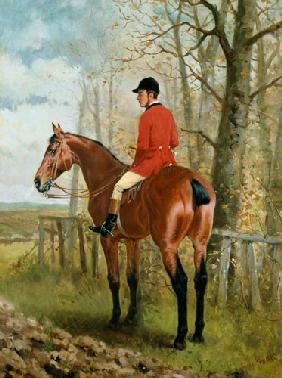 Huntsman in Wooded Landscape