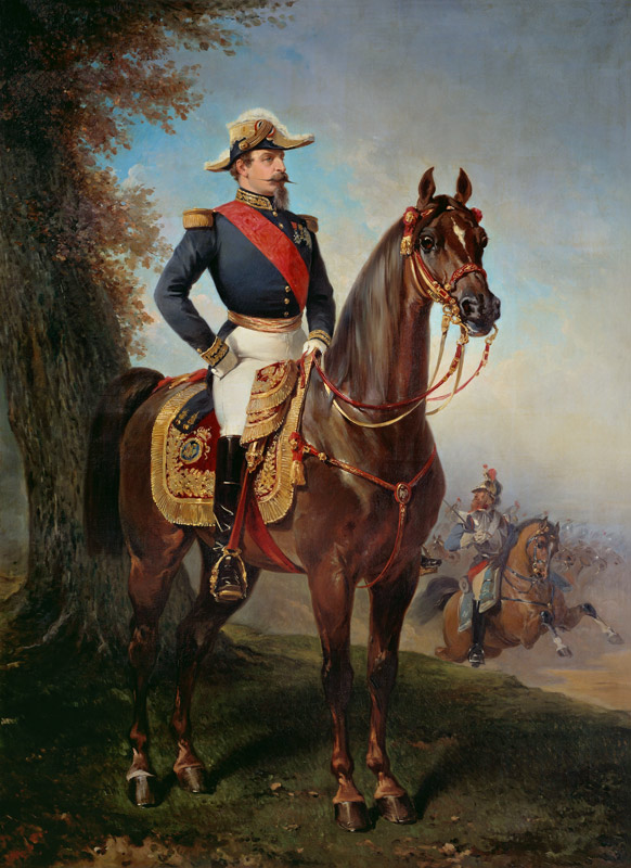Equestrian portrait of Napoleon III (1808-1873). Painting by Alfred De Dreux (1810 - 1860) de Alfred Dedreux