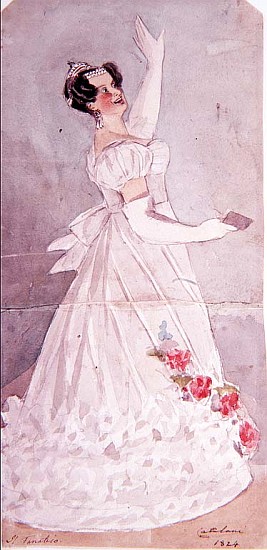 Angelica Catalani (1780-1845) in ''Il Fanatico'' de Alfred-Edward Chalon