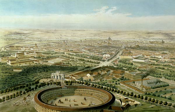 Aerial View of Madrid from the Plaza de Toros de Alfred Guesdon