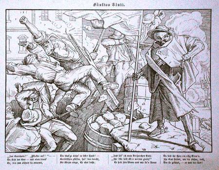 Death on the Barricade, from 'Another Dance of Death' published by Georg Wigand in Leipzig de Alfred Rethel