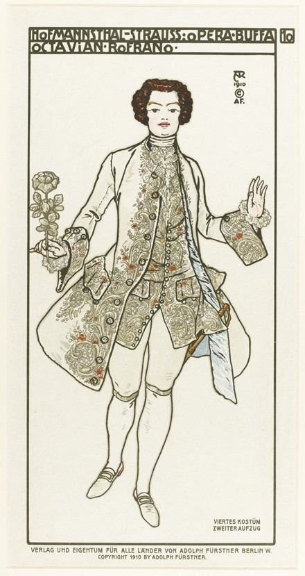 Costume Design for the opera "Der Rosenkavalier (The Knight of the Rose)" by Richard Strauss de Alfred Roller