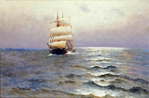 Tall Ship (oil on canvas) de Alfred Serenius Jensen