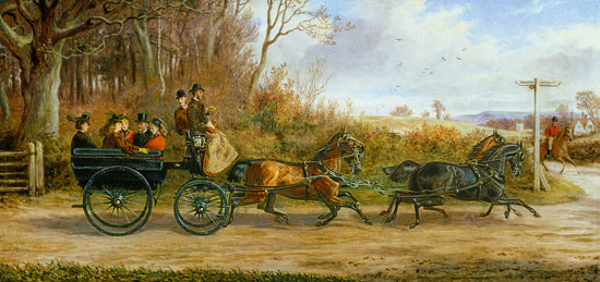 A Brake and Four going to a Meet de Alfred Sheldon-Williams
