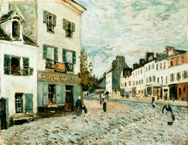 Market place in Marly. de Alfred Sisley