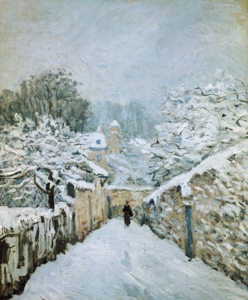 Winter in Louveciennes. de Alfred Sisley