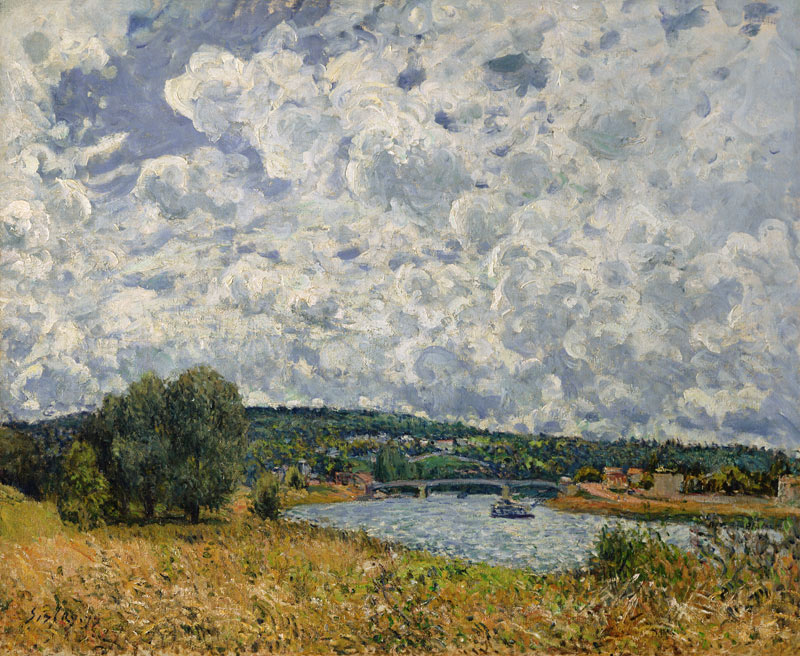 The Seine at Suresnes de Alfred Sisley