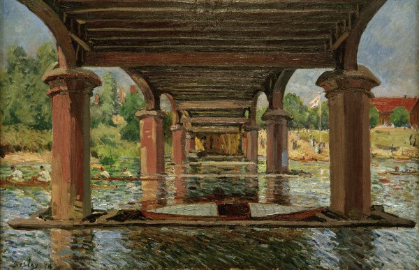 A.Sisley,Unter d. Brücke v.Hampton Court de Alfred Sisley