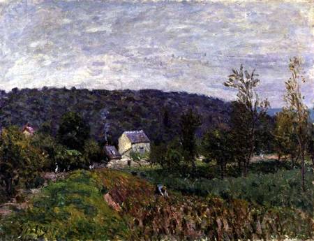 Autumn Evening on the Outskirts of Paris de Alfred Sisley