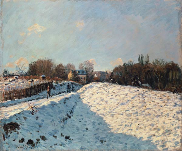 Efecto de la nieve en  Argenteuil de Alfred Sisley