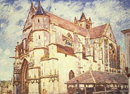 The Church at Moret, Evening de Alfred Sisley