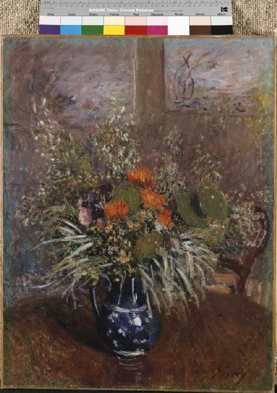 Ein Blumenstrauß de Alfred Sisley