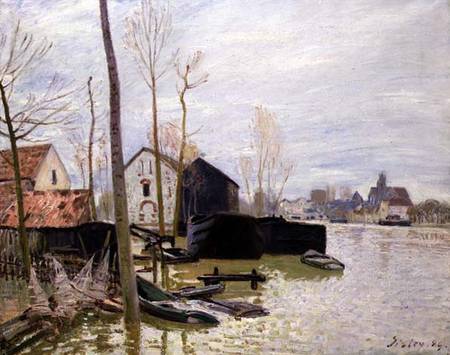The Floods at Moret-sur-Loing de Alfred Sisley