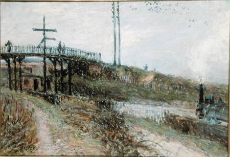 The Footbridge over the Railway at Sevres de Alfred Sisley