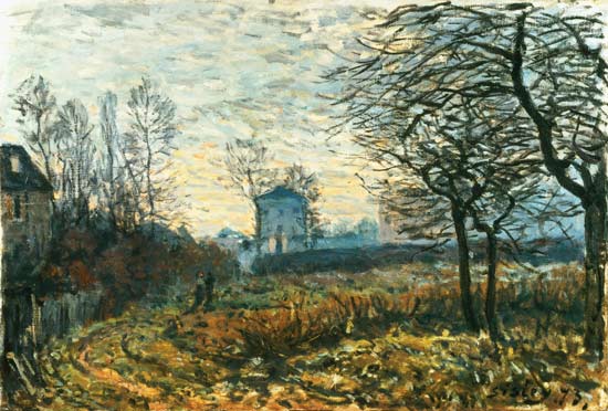 Landscape near Louveciennes de Alfred Sisley