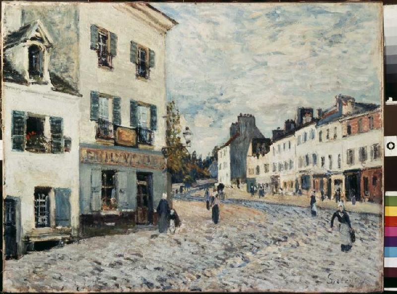 Market place in Marly. de Alfred Sisley
